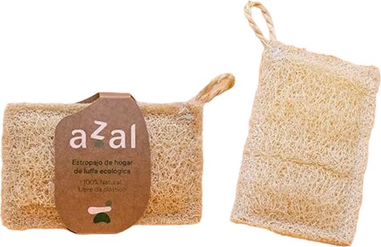 Luffa spons met ergonomisch handvat. 12X7cm 1 eenheid|Luffa sponge with ergonomic handle. 12X7cm 1 unit|Éponge en luffa avec manche ergonomique. 12X7cm 1 unité van Merkloos