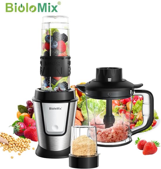 LUMÉ STORE Blender - Keukenmachine - Smoothie - Hakmolen - Molen - Mixmachine - IJscrusher - 700W - BPA-vrij - RVS Messen - Zwart van LUMÉ STORE