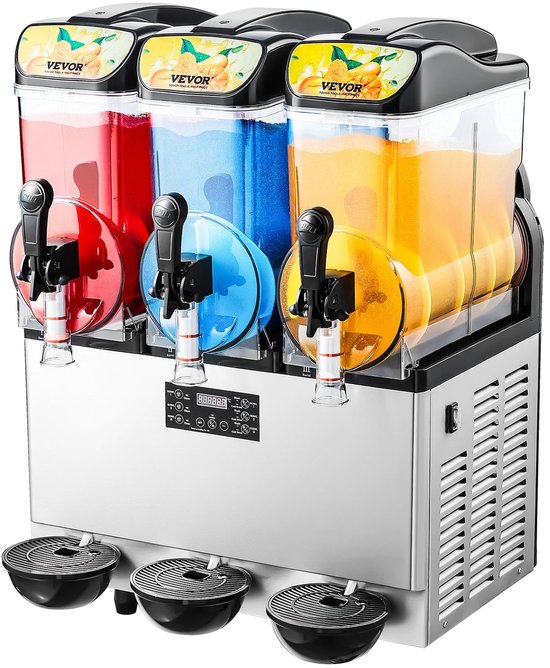 Lunekiss 15L Slush Puppie Machine – Triple Tank Slushy Maker – Frozen Drink Dispenser voor Horeca, Feestjes & Bars van Merkloos