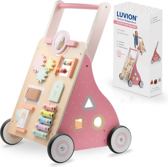 LUVION® Activity Baby Walker - Spelenderwijs leren lopen - Loopwagen - Roze van LUVION