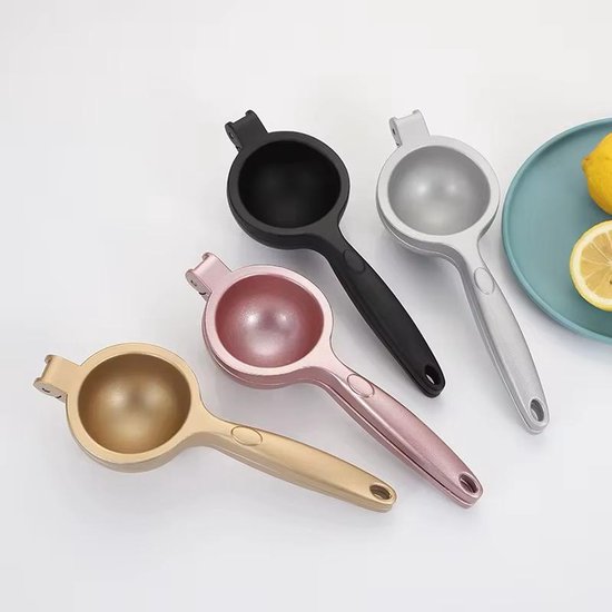 Luxe Citruspers Handmatig Roze – RVS Citroenpers 24 cm – Stevige Limoenpers – Handpers met Ergonomische Handgreep van Merkloos