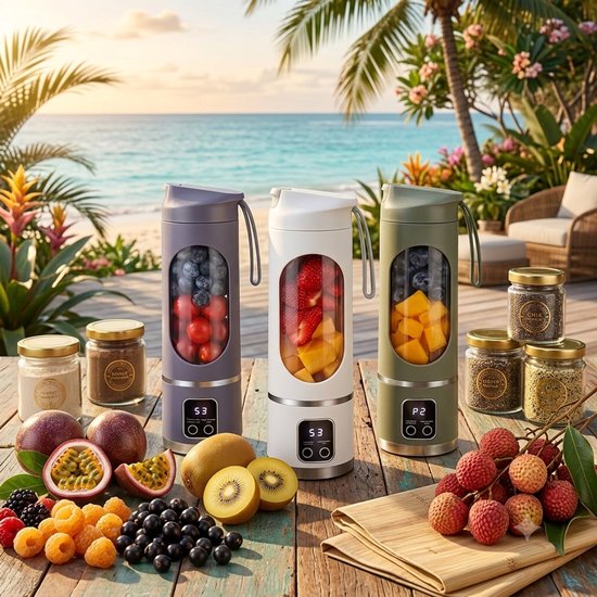 Luxe Draagbare USB Blender & Smoothie Maker – Oplaadbare Mini Blender voor Shakes, Sapjes & Smoothies – Compacte Juicer To Go