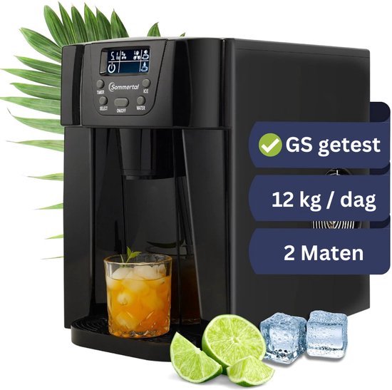 Luxe Ijsblokjesmachine – Ijsmachine Zelfvriezend – Ijsblokjesmaker – Zelfreinigend – Kristalhelder – Thuis & Horeca – Snel Klaar – Zwart van Luxe