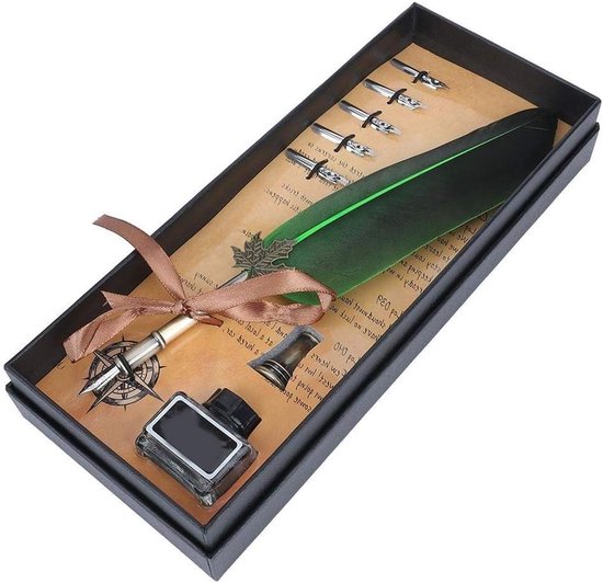 Luxe vulpen voor feestelijke gelegenheden, ideaal als kerst- of verjaardagscadeau (groen) van Merkloos