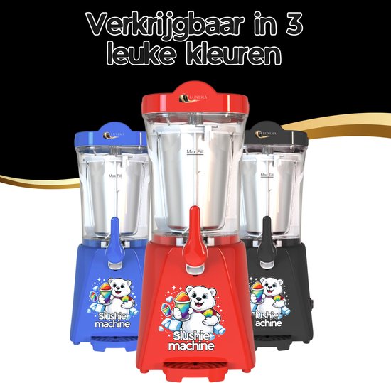 Luxéra® Luxe Slushie Machine Rood – met 4 Slushie Bekers - Slush Machine - Slush Puppy Maker - Slushie Maker - Ijskoffie - Slush Puppy van Merkloos