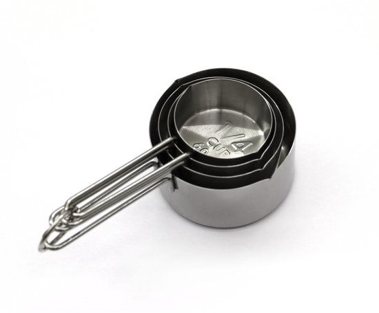 Maatbeker Set - 4 Stuks - 60, 80, 125, 250 ml van Merkloos