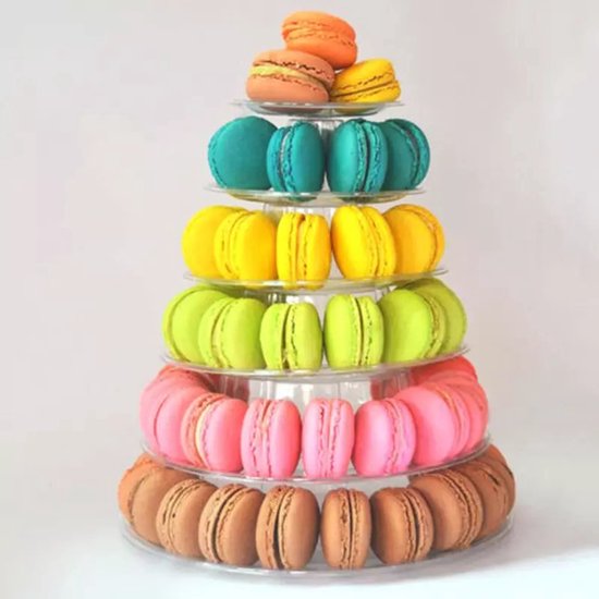 Macaron standaard plastic 6 delig van Decora.