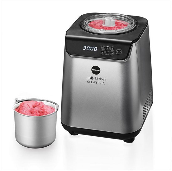 Macom 872 ijsmachine Compressie-ijsmachine 1,2 l 135 W Zwart, Zilver van Merkloos