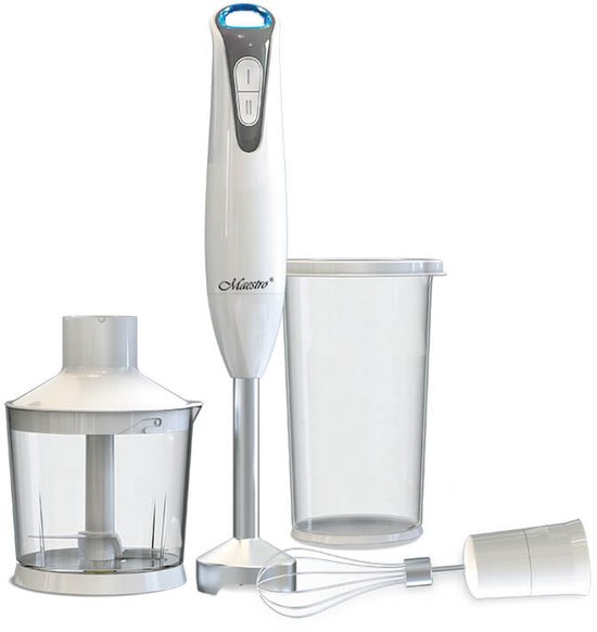 Maestro Handblender - Set - 400W - 2 snelheden - RVS messen van Maestro