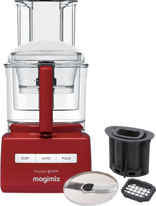 Magimix CS 5200 XL - Foodprocessor - Citruspers - Blokjes & staafjes kit - Rood van Merkloos