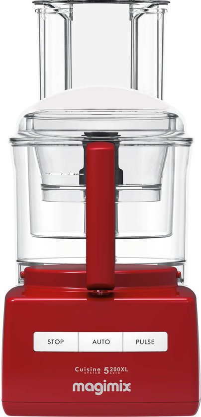 Magimix CS 5200 XL Premium Foodprocessor - Keukenmachine met Sapcentrifuge - Rood van Magimix