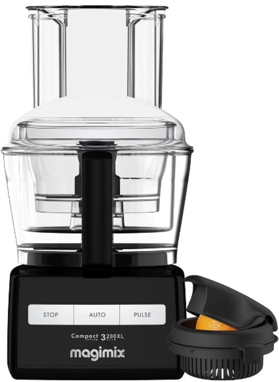 Magimix - Foodprocessor - CS 3200 XL - Zwart - Citruspers - 30 jaar motorgarantie van Merkloos
