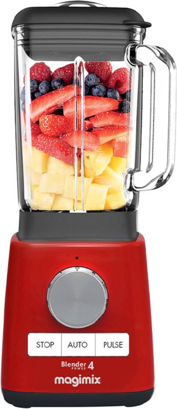 Magimix Power Blender - Smoothie Maker 1,8 Liter - Ice Crusher - Rood van Magimix
