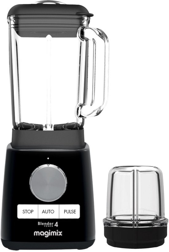 Magimix Power Blender - Smoothie Maker 1,8 Liter - Zwart - + mini kom - Ice Crusher van Merkloos