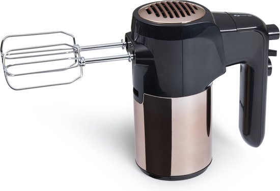 Magnani Elektrische Handmixer - Keukenmixer - Zwart en Rosé Goud - RVS - 2 Deeghaken - 2 Gardes - 5 Snelheden - Turbo Booster - 300 W van Magnani