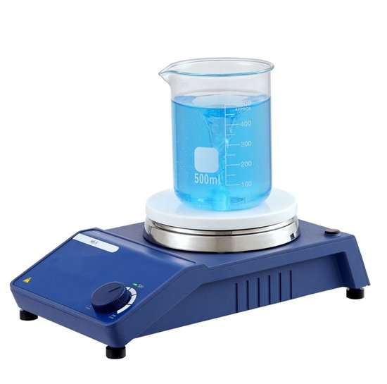 Magneetroerder - Magnetische Roerplaat Set - Snelheid 0-1500 rpm - Traploos Instelbaar - Capaciteit 20 l - Inclusief Roerstaaf