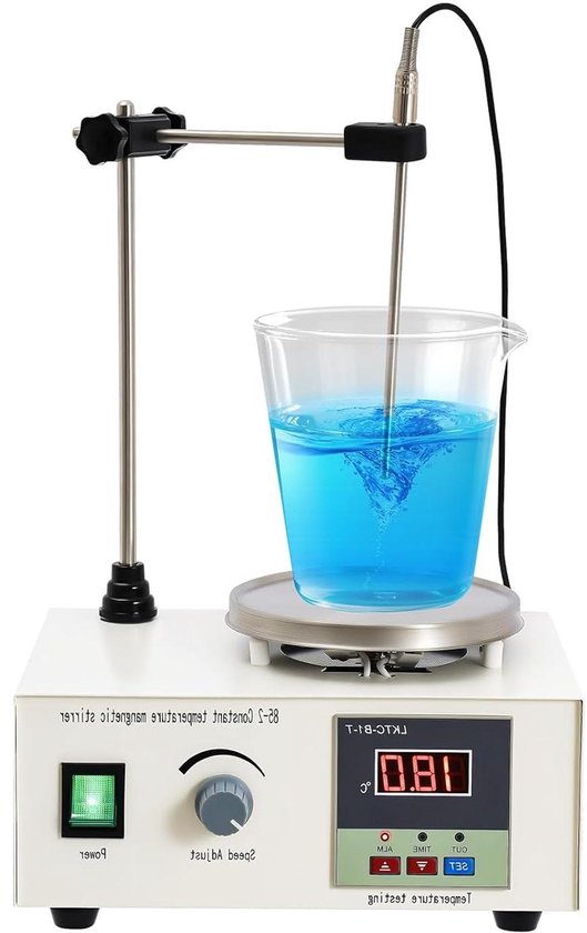 Magneetroerder met Verwarmer - Laboratorium Mixer - Vloeistoffen Mengen - Digitale Nauwkeurigheid - 2000 ml - Wit