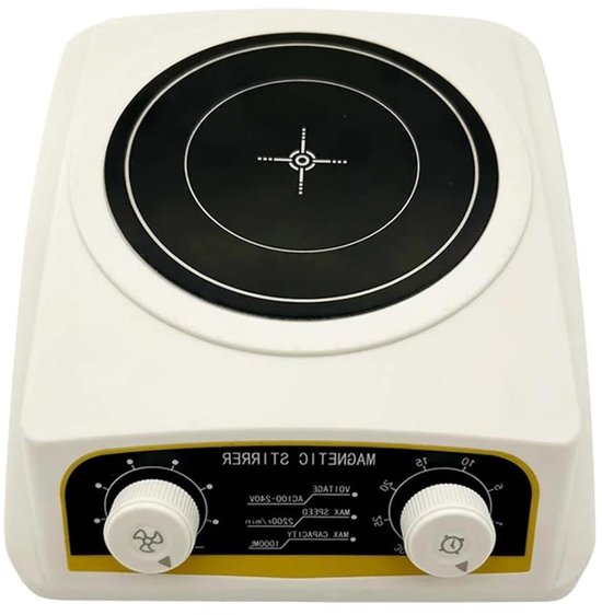Magneetroerder - Mini mixer - Laboratorium mengen - Instelbare snelheid - 1000 ml - Wit
