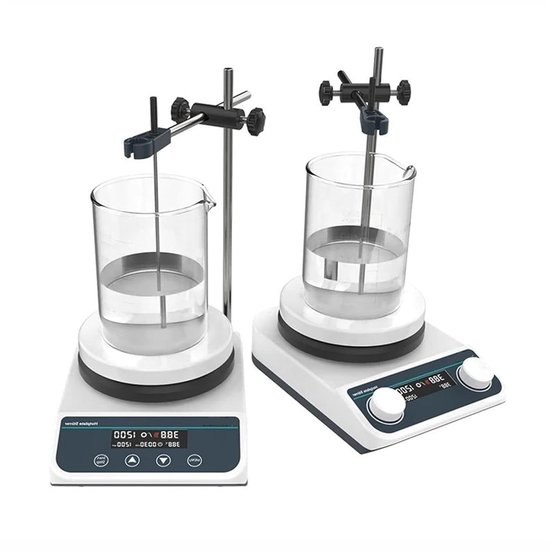 Magneetroerder - Verwarmende mixer - Laboratorium mengen - Digitaal display - 20 liter - Wit