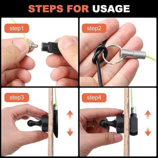 Magnetische Draad Trekker Set, Nylon Vissersband Draad Trek Systeem Professionele Draad Touw Vissersgereedschap Cadeau Ideeën van Merkloos