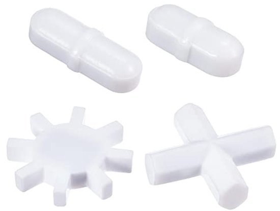 Magnetische Mixer Set - Roerstaafjes Kruis Tandwiel - Vloeistoffen Mengen - 4-in-1 Set - 40 g - Wit