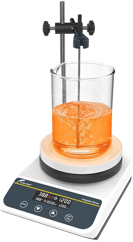 Magnetische mixer verwarmingsplaat 390°C - 5 inch digitaal - 3L capaciteit - ideaal voor laboratoria - ShopVlot