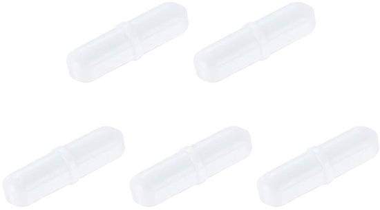 Magnetische Roer Mixer Tap, 30 mm x 8 mm, Ringvorm, PTFE Coating, Wit, Laboratorium, Verpakking van 5, Perfect voor Chemisch Onderzoek en Experimentele Toepassingen