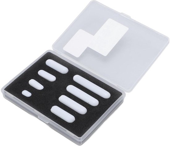 Magnetische Roerbalk Set - Roerstaafjes PTFE - Vloeistoffen Mengen - Hoge Temperatuurbestendig - 8 Stuks - Wit