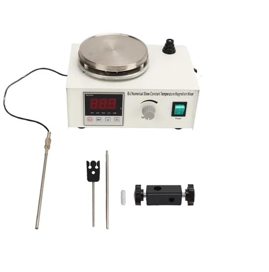 Magnetische Roerder - Hete Plaat Mixer - Laboratorium Mengen - Digitale Temperatuur - 0-2400 RPM - Zwart