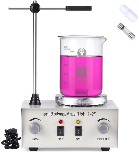 Magnetische Roerder - Kookplaat Mixer - Vloeistoffen Mengen - Tot 2400 RPM - 2667 x 2159 cm - Wit van Merkloos
