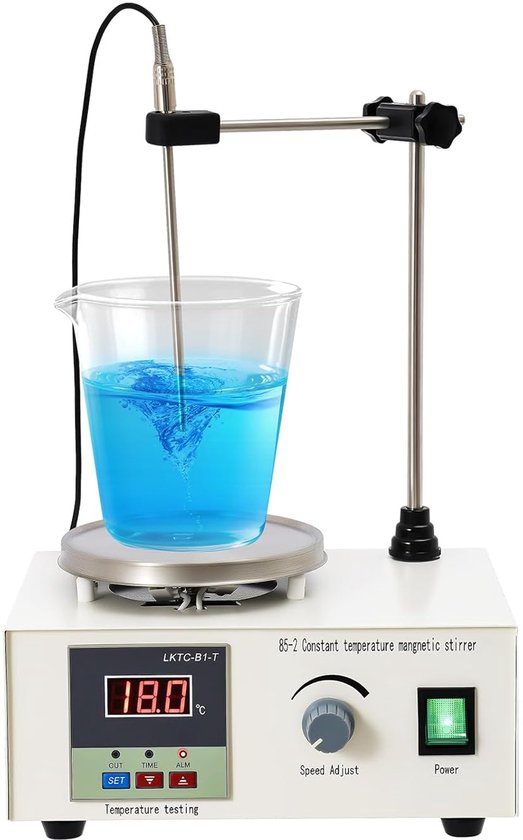 Magnetische roerder met verwarmplaat 0-2000 rpm - 250 W verwarmvermogen - LED-display - SnelShoppen