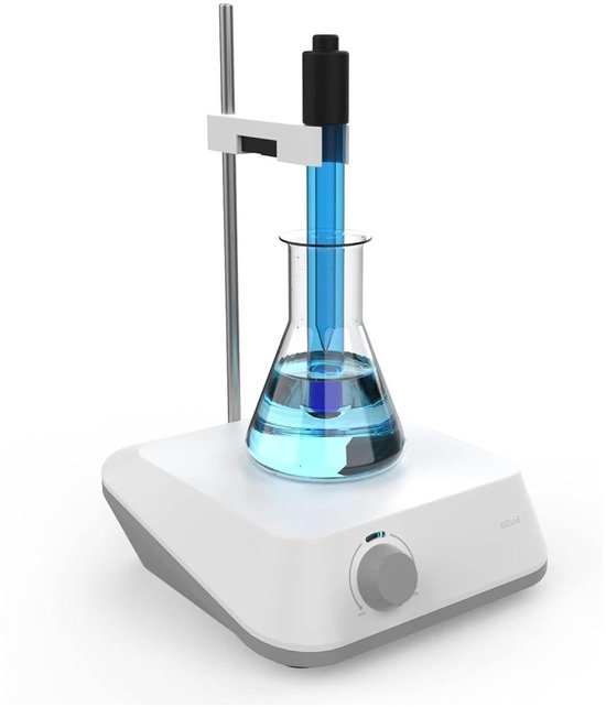 Magnetische roerder - Mini roerder - Laboratorium mengen - Temperatuurregeling - Compact formaat - Wit