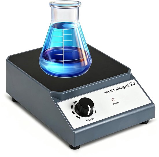 Magnetische Roerder - Roerapparaat Laboratorium - Vloeistoffen Mengen - Traploos Toerental - 1000 ml - Wit