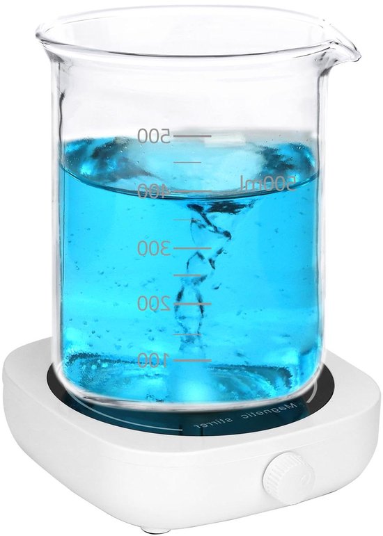 Magnetische Roerder - Roerapparaat Mixen - Vloeistoffen Mengen - USB Aangedreven - 1000 ml - Wit van Merkloos