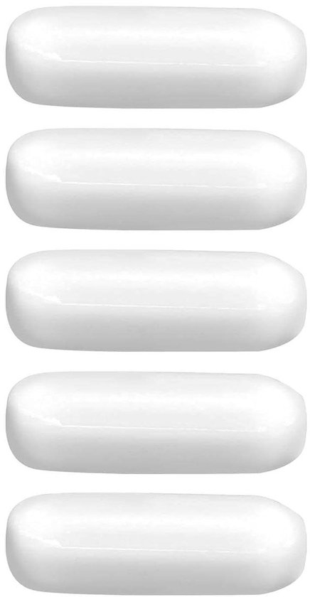Magnetische Roerder Set - Stirrer Staafjes Lab - Laboratorium Experimenten - PTFE Chemisch Bestendig - 5 x 15 mm - Wit