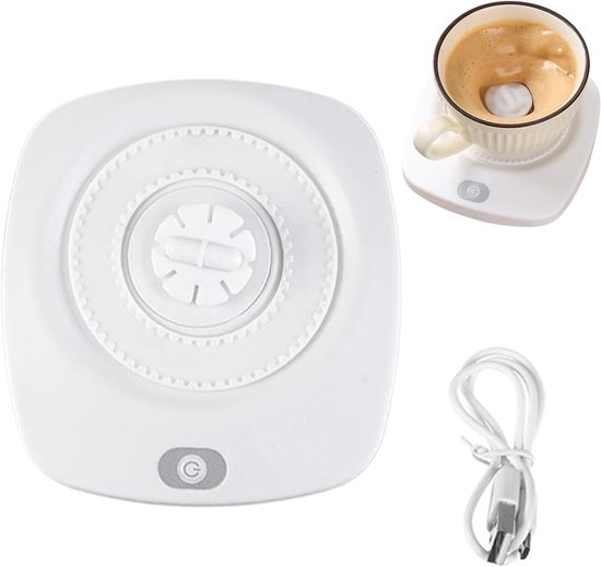 Magnetische Roerder - Verwarmingsplaat Mixer - Dranken Mengen - Magnetische Levitatie - 12.5x13.5cm - Wit