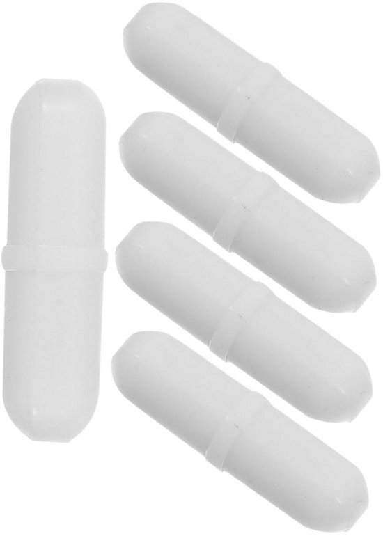 Magnetische Roerstaaf - Mengstaafjes Set - Laboratorium Onderzoek - PTFE Materiaal - 5 Stuks - Wit