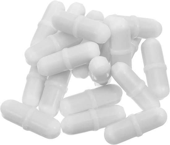 Magnetische Roerstaaf - Mixer Accessoire - Laboratorium Mengen - Hittebestendig - 20 Stuks - Wit