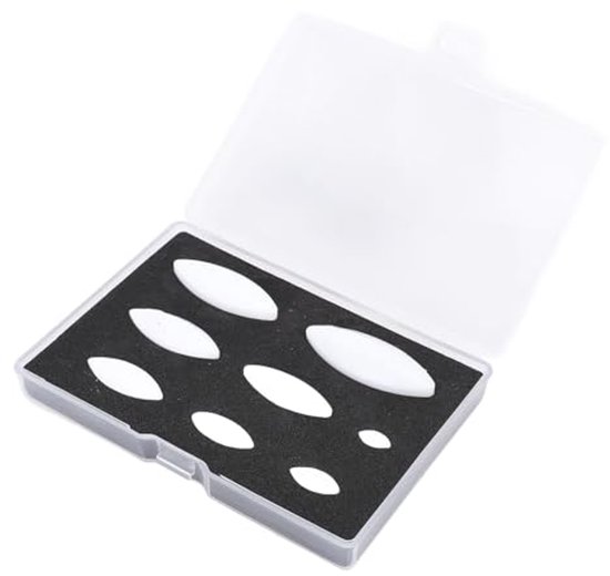 Magnetische Roerstaafjes, PTFE Materiaal, 10-40mm, Hoog Temperatuurbestendig, Slijtvast, Laboratorium, 8 Stuks met Opbergdoos