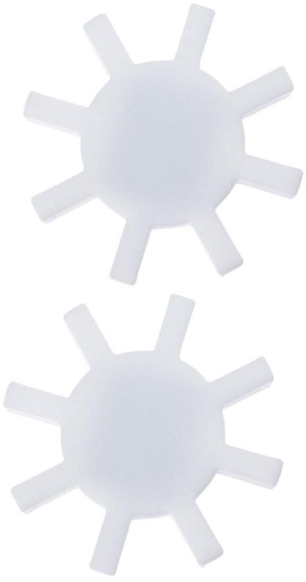 Magnetische Roerstaafjes - Roerkoppen PTFE - Vloeistoffen Mengen - Gear Rotor Ontwerp - 4 x 4 x 0.8 cm - Wit