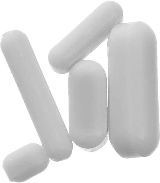 Magnetische Roerstaafjes - Roerstaafjes Mixer - Laboratorium Experimenten - PTFE Materiaal - 5 stuks - Wit van Merkloos