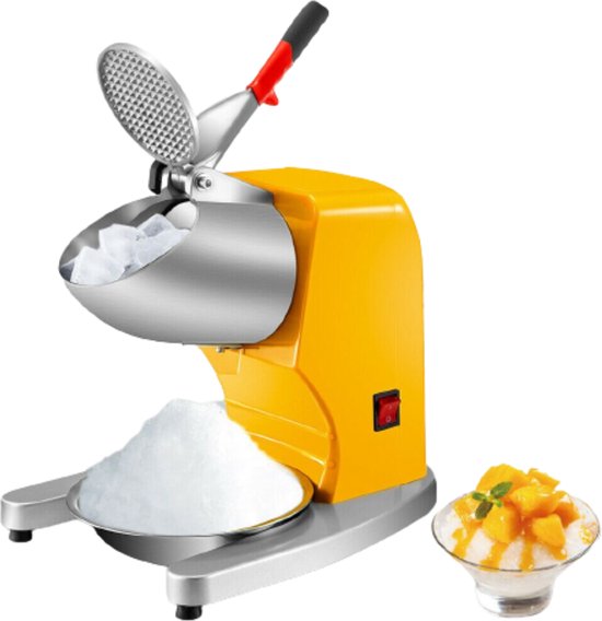 Magnificos - Vevor - slush puppy machine - ice crusher - slush puppy - schaafijs - RVS - elektrisch - geel van Vevor