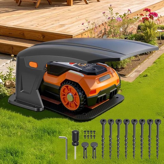Mähroboter Garage Compatibel met Laadstations Beschermende Overkapping voor Rasenroboter Accessoires voor Mähroboter Geen Signaalblokkering UV-bescherming, Bescherming tegen