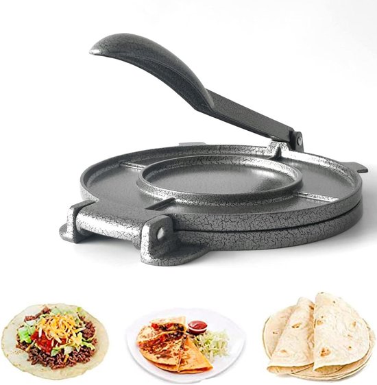 Maïs Tortilla Pers roti maker Aluminiumlegering Tortilla Maker, Grijze Tortilla Machine Keukenbenodigdheden, Geschikt voor Het Maken van Tortilla's, Koekjes, Presses à biscuits