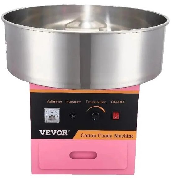 Maison - Nordique - Suikerspin machine - Suikerspinmachines - RVS - Instelbaar - Makkelijk in gebruik - Met opberg la - Roze van Merkloos