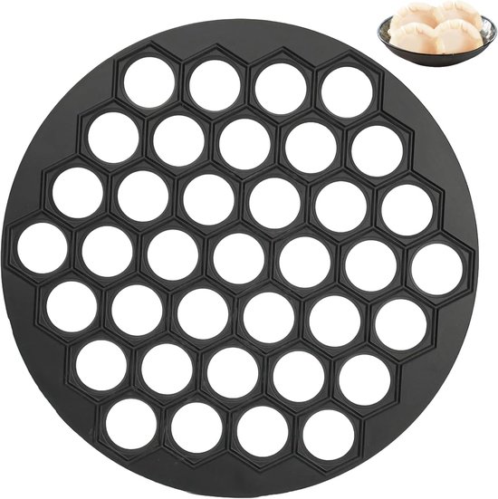 Maker metaal, steekzakvorm, dumplingvorm voor jiaozi, ravioli, empanadas en pirogi, handgemaakte deegvorm met snijfunctie, Easy Clean, tijdbesparend, uniformmaat, zwart keukenhulp
