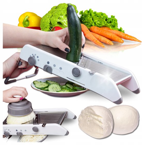 Mandoline Slicer: Metalen Groentesnijder met Verstelbare Dikte