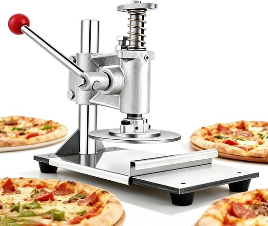 Manual Pizza Dough Press Machine, Stainless Steel Pizza Pastry Press Plate, Commercial Sheet Crust Maker,Adjustable Thickness, Diameter Options 12/14/16cm, for Making Dough(12cm)