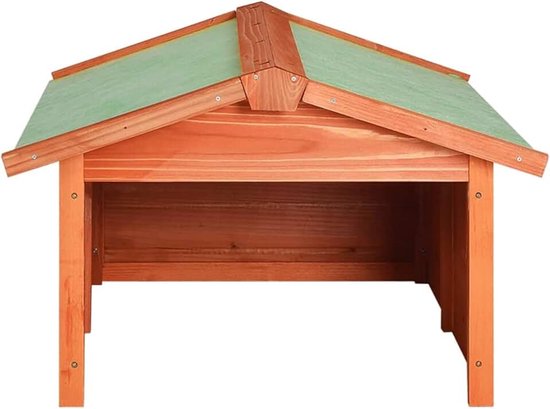 Massief dennenhout, garage, dak, onderdak, overkapping, gazonmaaier, overkapping, houten garage, robotmaaiergarage 72 x 87 x 50 cm (b x d x h)