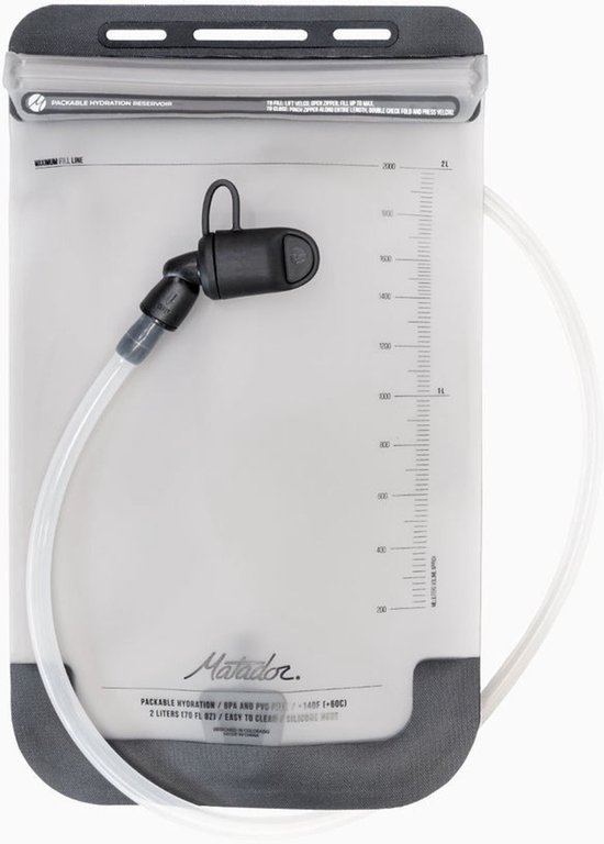 Matador Packable hydration reservoir Matrs2l001bk black van Matador.